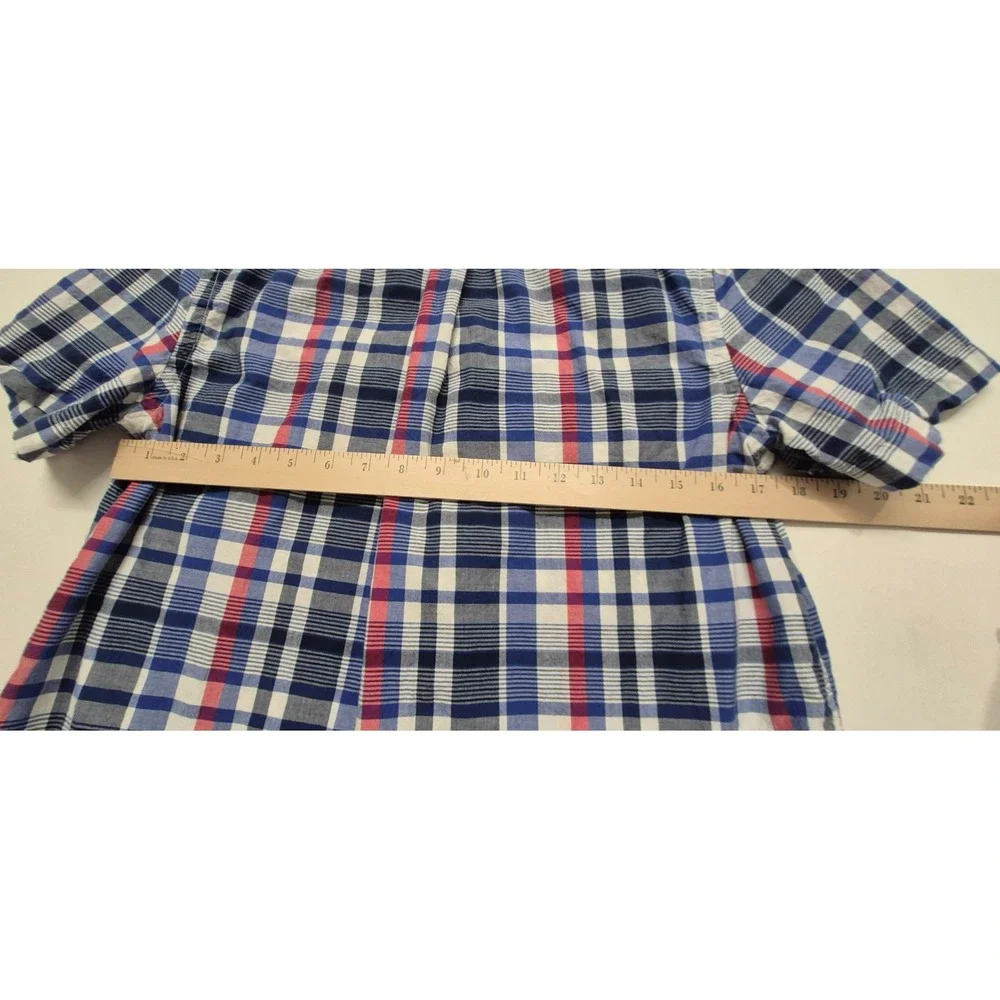Ralph Lauren‎ boy's blues/red plaid short sleeve button up shirt sz XL (18-20)